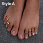 9Pcs Foot Ring Open Adjustable Toe Rings - Twin Chronicles 