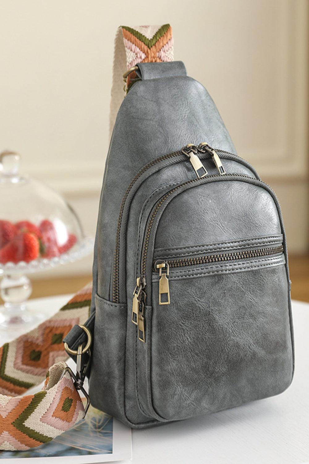 Baeful It's Your Time PU Leather Sling Bag - Twin Chronicles