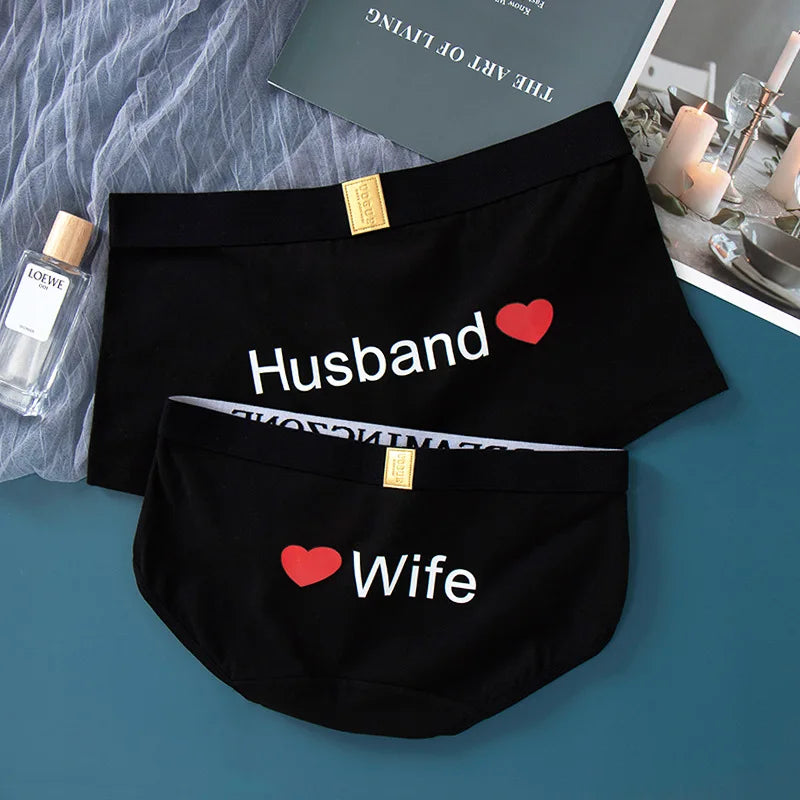 2Pcs Couples Lovers Underwear