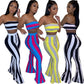 women striped 2 piece set women outfits