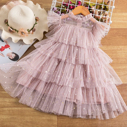 Girls Princess Dresses For Kids Sequin Elegant