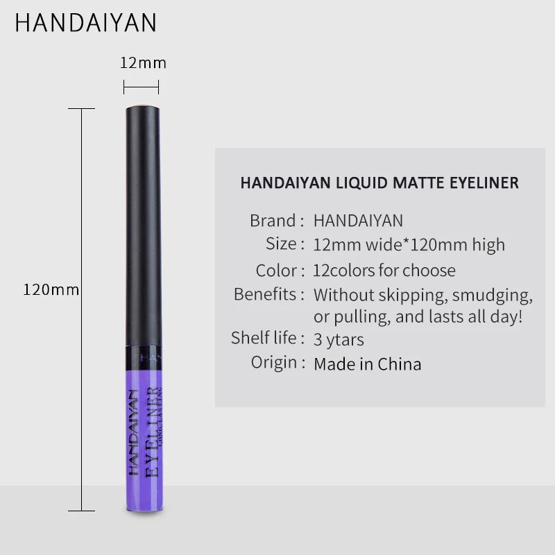 Liquid Eyeliner Pencil Waterproof Lasting Quick-Dry