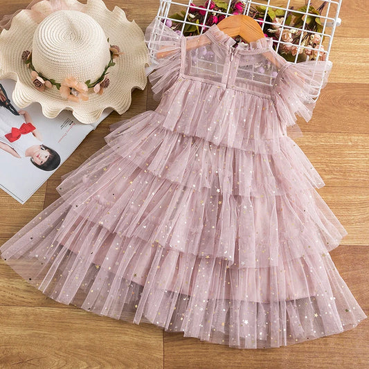 Girls Princess Dresses For Kids Sequin Elegant