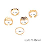Gold Color Rich Bxxch Ring for Woman Fashion Rings Set - Twin Chronicles 