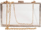 Gold Trim Clear Clutch - Twin Chronicles 