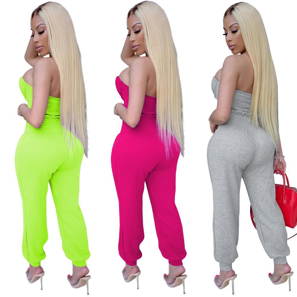 2 pieces sets women outfits -crop tops- pants tracksuit - Twin Chronicles 