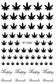 12 Colors Fashion 3D Colorful Nail Art Stickers Weed Leaf Stickers on Nails - Twin Chronicles 