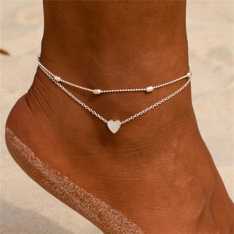 Bohemia Gold Color Chain Ankle Bracelet - Foot Jewelry - - Twin Chronicles 