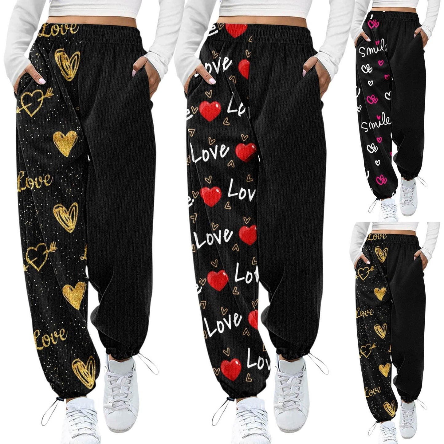 Sweatpants Pockets High Waist Sporty Gym Athletic Fit Jogger Pants - Twin Chronicles 
