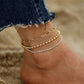 Bohemia Gold Color Chain Ankle Bracelet - Foot Jewelry - - Twin Chronicles 