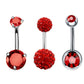 3PCS/Lot Surgical Steel Crystal Belly Button Piercing Set - Twin Chronicles 