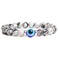 Natural Stone Onyx Volcanic Beads Bracelet Evil Eye - Twin Chronicles 