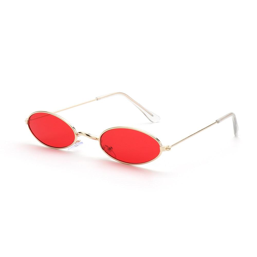 Fashion Fire Flame Sunglasses Wave Rimless Narrow Retro UV 400 - Twin Chronicles 