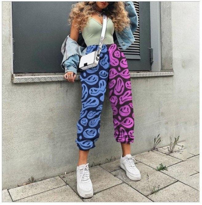 Sweatshirt Pants Female Loose Sweatpants Trendy street fashion - Twin Chronicles 