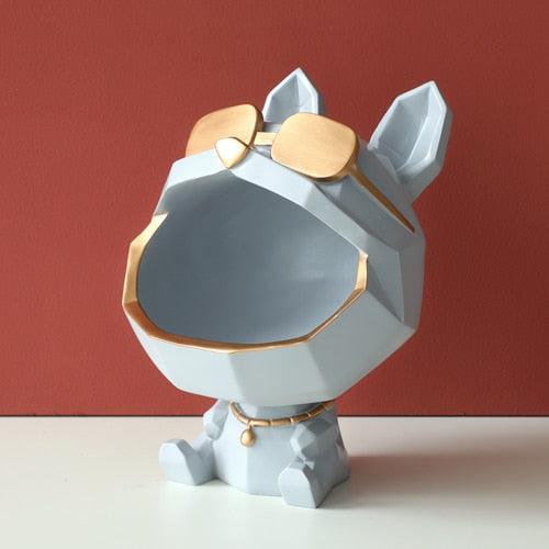 Cool Dog Figurine Big Mouth Dog  Storage Box- Home Decoration - Resin Art Sculpture - Twin Chronicles 
