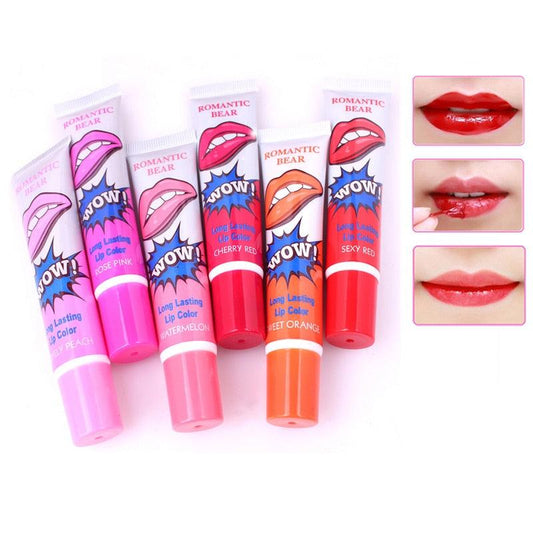 6pcs/lot Long Lasting Lip Gloss Peel Off Liquid Lipstick Matte Waterproof