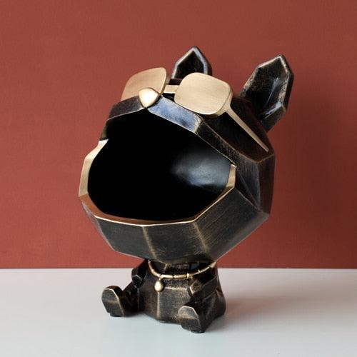 Cool Dog Figurine Big Mouth Dog  Storage Box- Home Decoration - Resin Art Sculpture - Twin Chronicles 