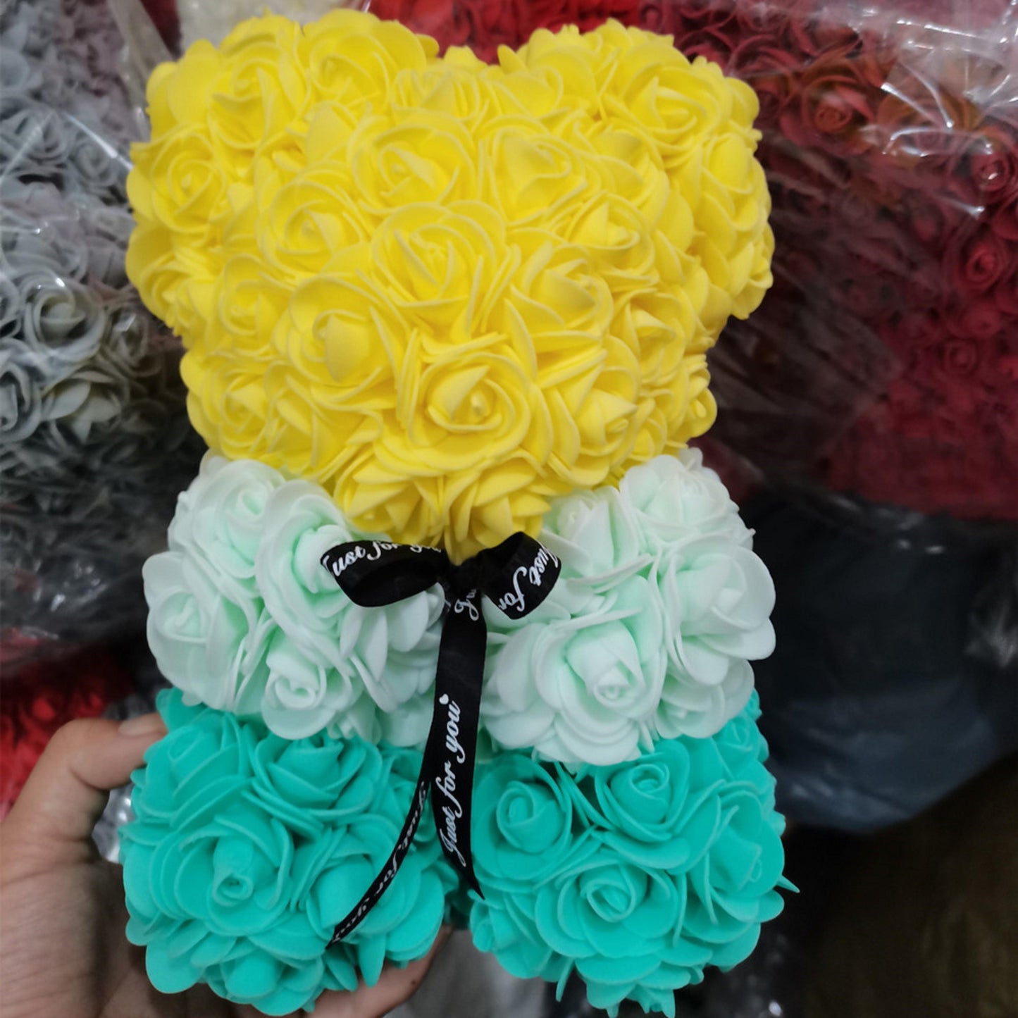 Multi-Color Rose Bears - Twin Chronicles 
