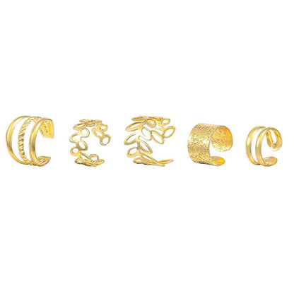 Trend Gold Leaves Ear Cuffs - Ear Clips - Twin Chronicles 