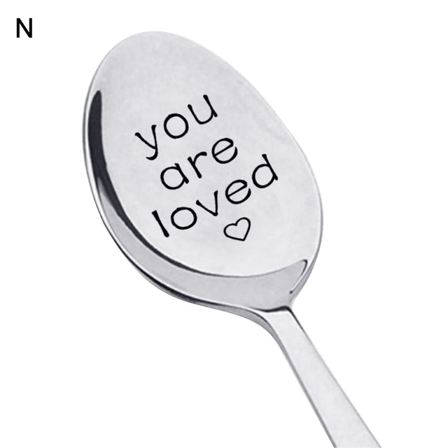 Stainless Steel Engraved Spoon Tableware Gift - Twin Chronicles 
