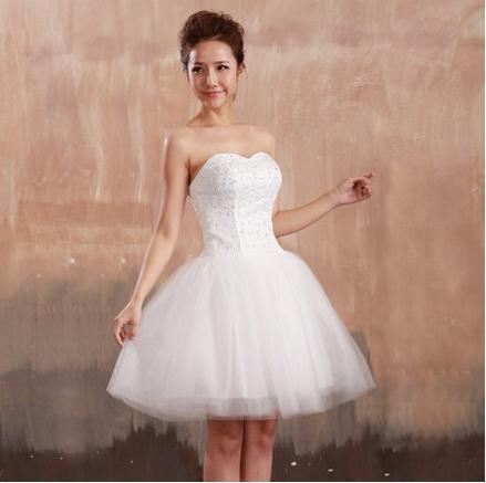 elegant women short prom dress lace up princess sweetheart beading fashion - Twin Chronicles 