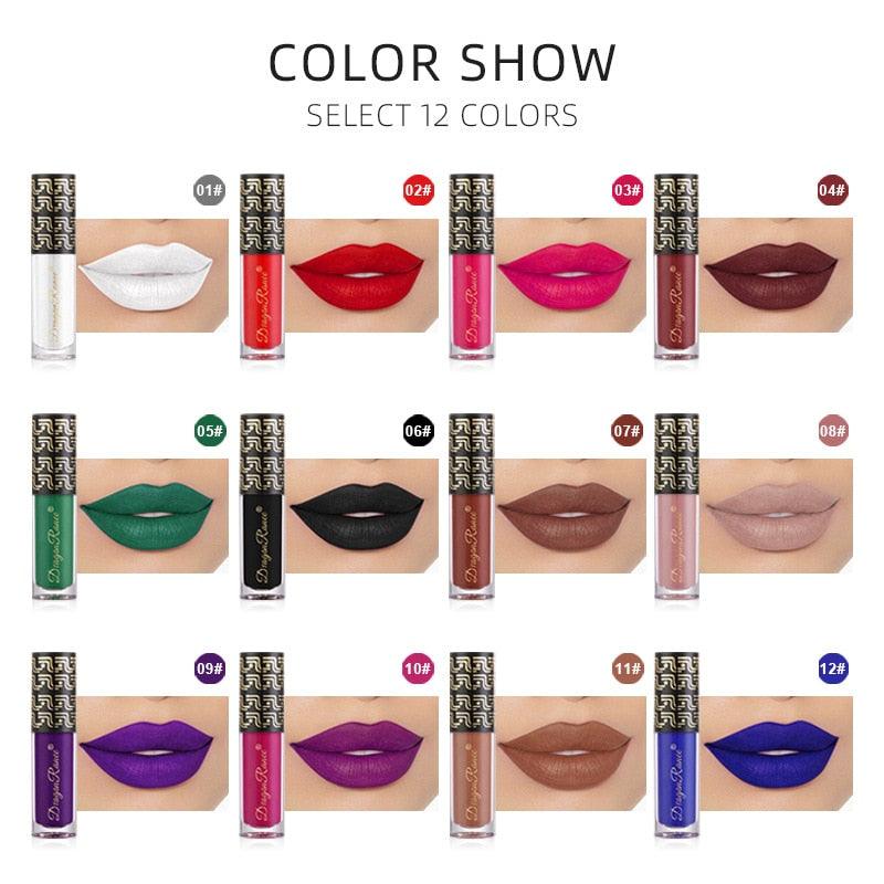 Matte Liquid Lipstick Makeup Lip Glaze Moisturizing Waterproof Durable Lip Mud Non-stick - Twin Chronicles 