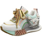 New Lace Up Iridescent Pearl Chain Decorative Women Vulcanized Shoes - Twin Chronicles 