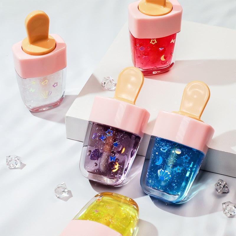 Ice Cream Fruit Lip Glaze Lasting Waterproof Mirror Lip Gloss Cute Kids Lipstick - Twin Chronicles 