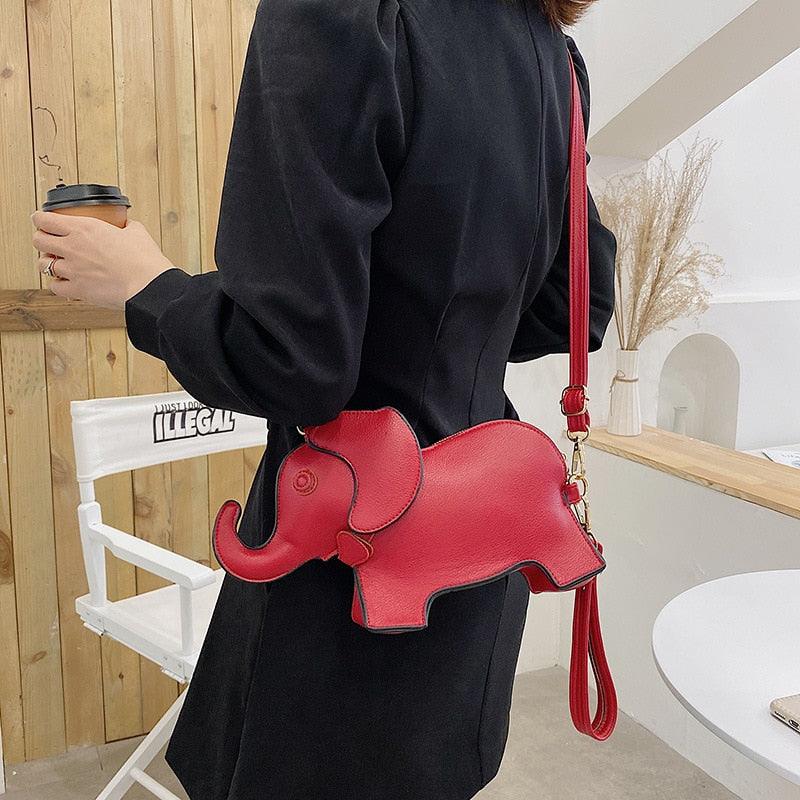 New Creative Funny Elephant Shape  Bag for Women Mini Cartoon Crossbody Bag - Twin Chronicles 